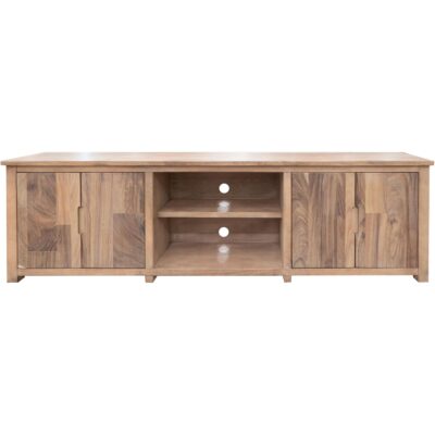 Natural Parota 4 Door TV Stand 88"