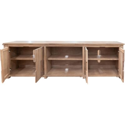 Alternative view of Natural Parota 4 Door TV Stand 88"