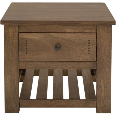 Alternative view of Parota III 1 Drawer 1 Shelf End Table