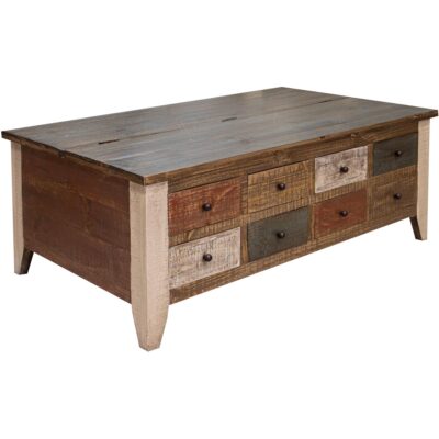 Antique 8 Drawers & Lift Top Cocktail Table