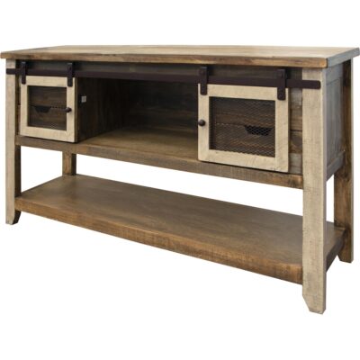 Alternative view of Antique 4 Drawer 2 Doors Sofa Table