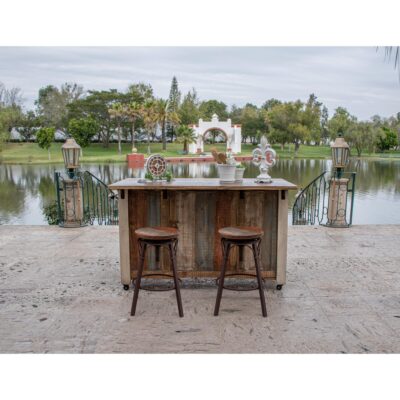 Alternative view of Antique Barstool with Adjustable Height