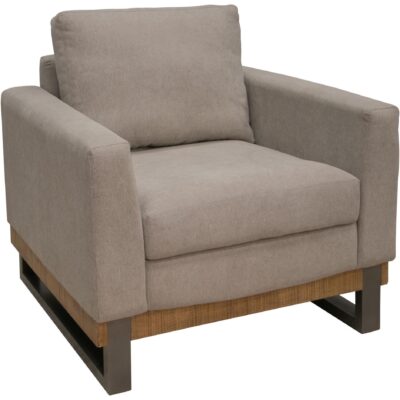 Mita Metal & Wood Base Armchair