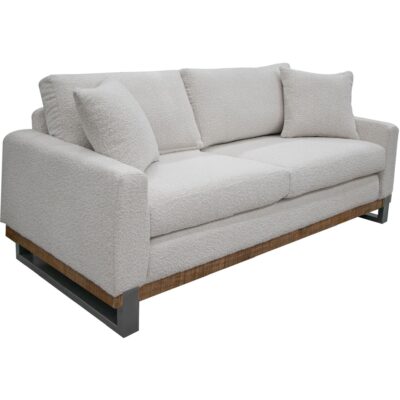 Mita Metal & Wood Base Loveseat