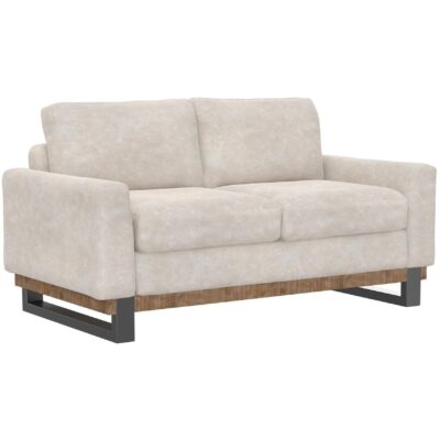 Mita Metal & Wood Base Loveseat
