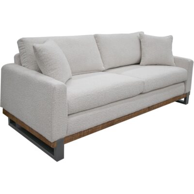 Mita Metal & Wood Base Sofa
