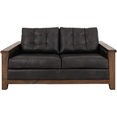 Alternative view of Walnut Wooden Frame Upholstered Loveseat