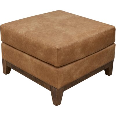 Olivo Wooden Frame & Base Upholstered Square Ottoman