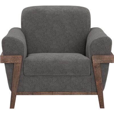 Alternative view of Loft Brown Wooden Frame & Base Armchair