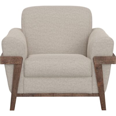 Alternative view of Loft Brown Wooden Frame & Base Armchair