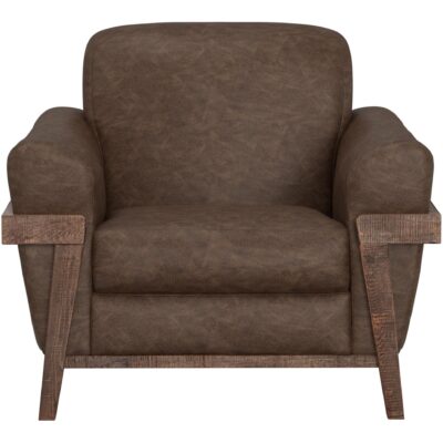 Alternative view of Loft Brown Wooden Frame & Base Armchair