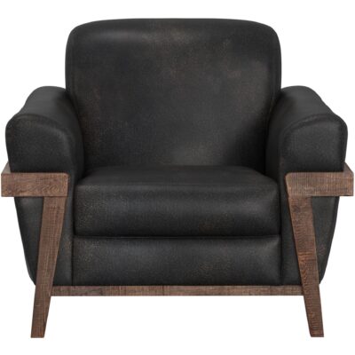 Alternative view of Loft Brown Wooden Frame & Base Armchair
