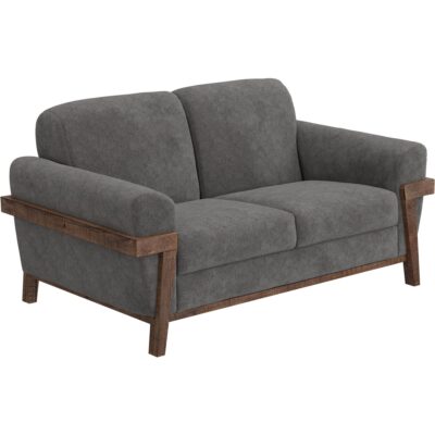 Loft Brown Wooden Frame & Base Loveseat