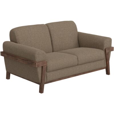 Loft Brown Wooden Frame & Base Loveseat