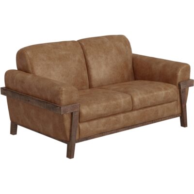 Loft Brown Wooden Frame & Base Loveseat