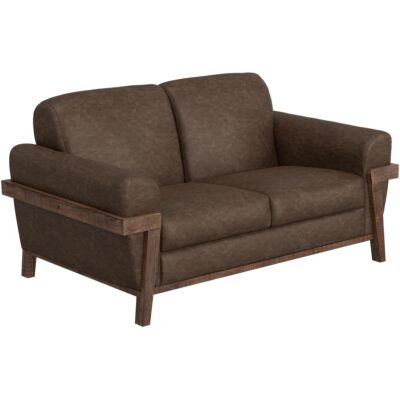 Loft Brown Wooden Frame & Base Loveseat