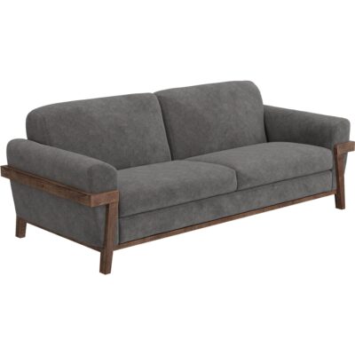 Loft Brown Wooden Frame & Base Sofa