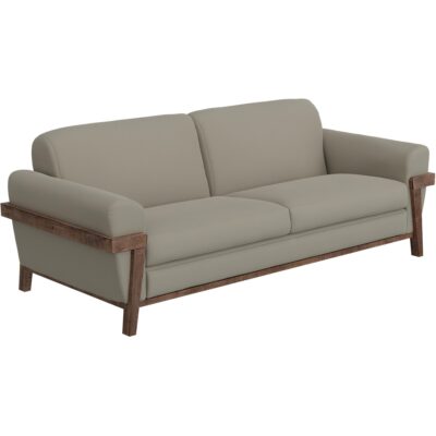 Loft Brown Wooden Frame & Base Sofa