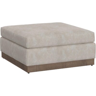 Georgia Wooden Frame & Base Upholstered Square Ottoman