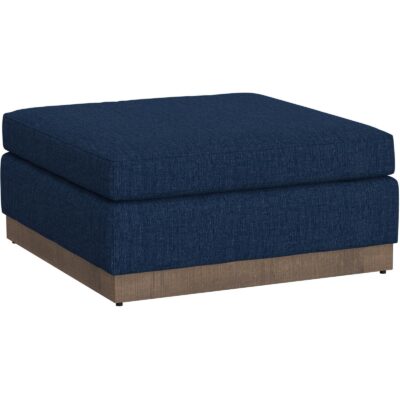 Georgia Wooden Frame & Base Upholstered Square Ottoman