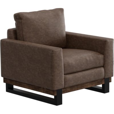 Blackburn Metal & Wood Base Armchair