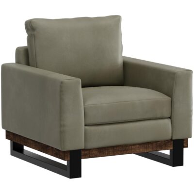 Blackburn Metal & Wood Base Armchair