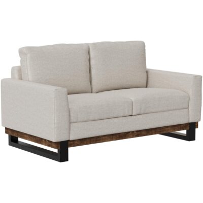 Blackburn Metal & Wood Base Loveseat