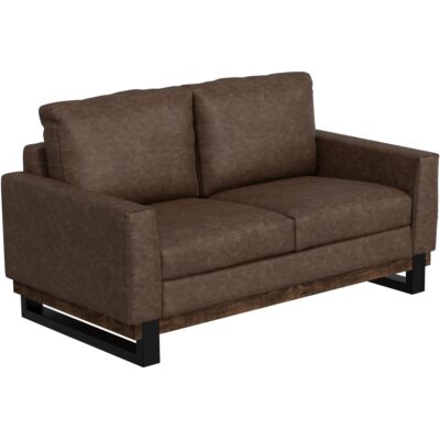 Blackburn Metal & Wood Base Loveseat