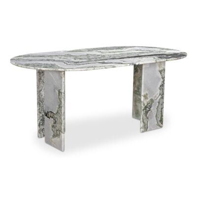 Alternative view of Celia Oval Dining Table Green Onyx Marble