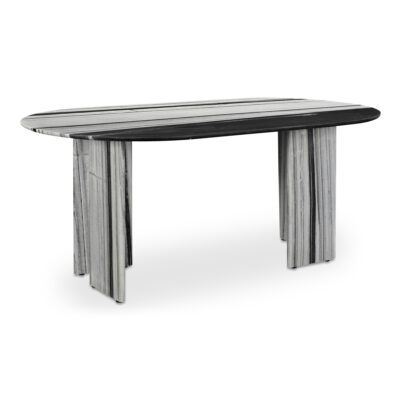 Alternative view of Celia Oval Dining Table Panda Marble
