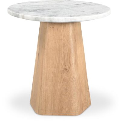 Evelyn Accent Table Ashen Gray Matrix Marble