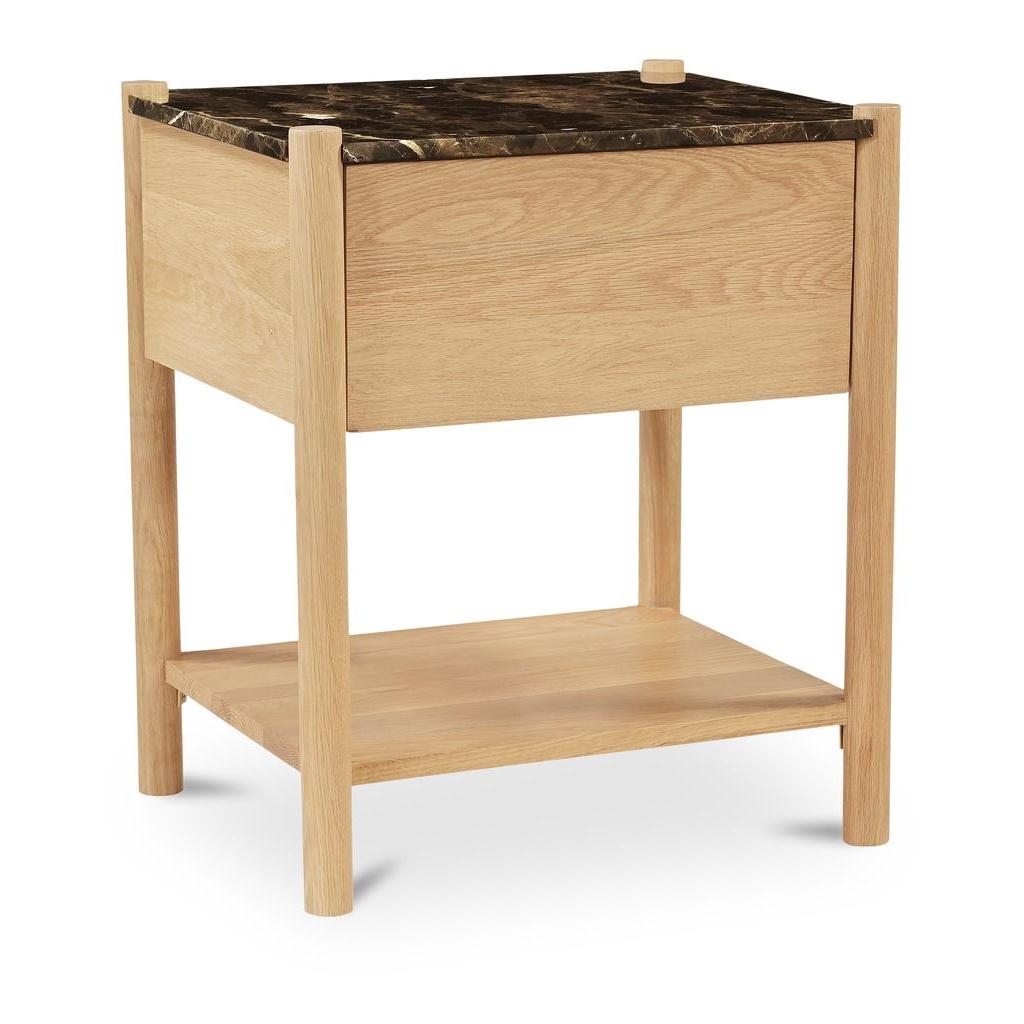 Elio Nightstand Dark Emperador Marble 2 Elio Nightstand Dark Emperador Marble - Image 2