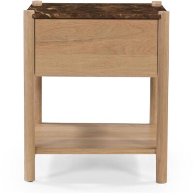 Elio Nightstand Dark Emperador Marble
