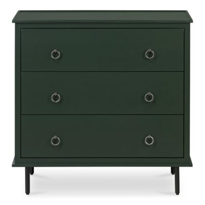 Reagan 3 Drawer Nightstand Deep Green