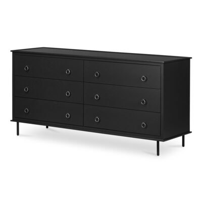 Alternative view of Reagan 6 Drawer Dresser Black