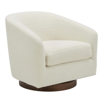Alternative view of Oscy Swivel Chair Vegan Shearling White