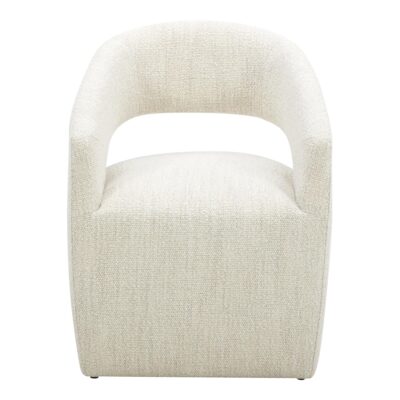 Barrow Rolling Dining Chair White Mist