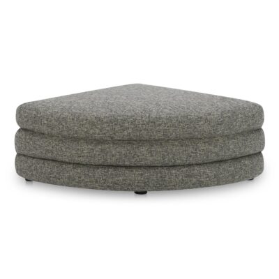 Lowtide Curved Ottoman Stone Tweed