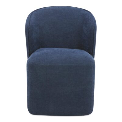 Larson Rolling Dining Chair Navy Blue