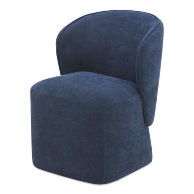Alternative view of Larson Rolling Dining Chair Navy Blue