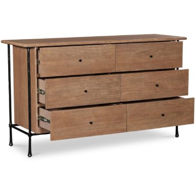 Alternative view of Rene 6 Drawer Dresser Brown