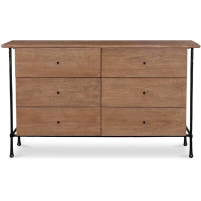 Rene 6 Drawer Dresser Brown