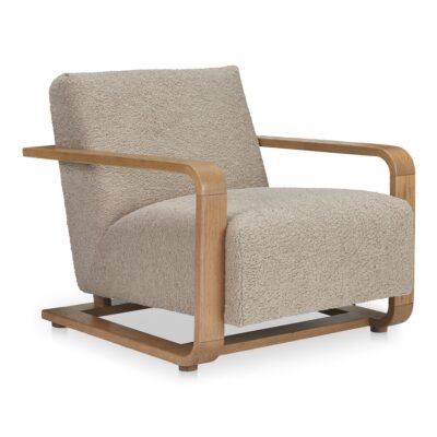 Alternative view of Eckersley Lounge Chair Beige Faux Shearling