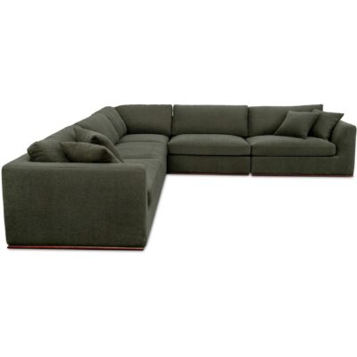 Alternative view of Rue Classic L Modular Sectional Dark Green
