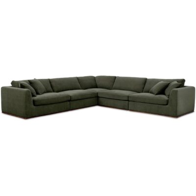 Rue Classic L Modular Sectional Dark Green