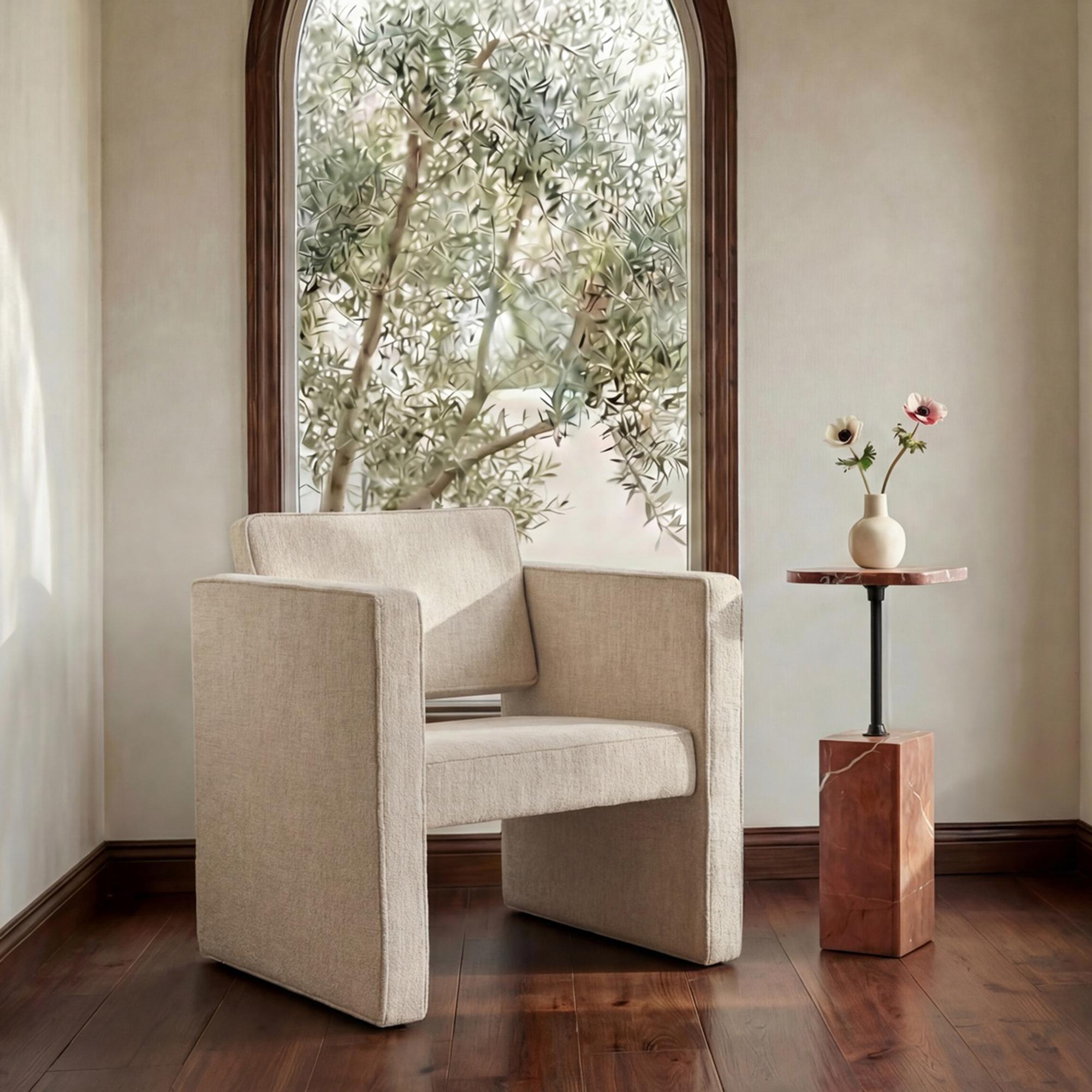 Harris Accent Chair Burgundy - Image 2
