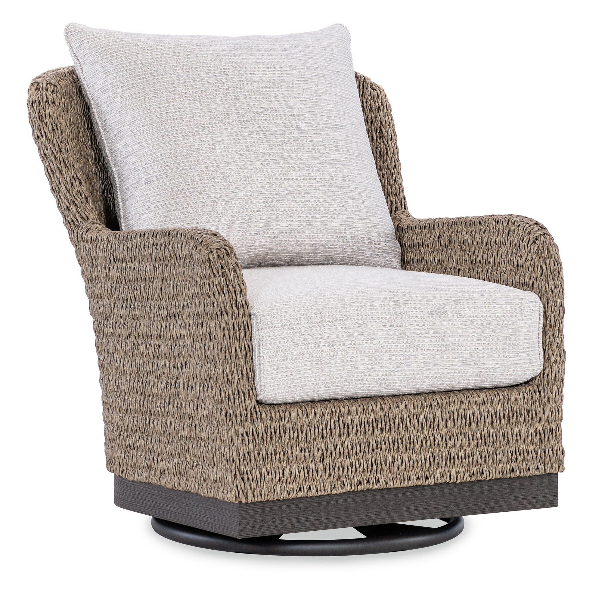 Seychelles Swivel Glider Club Chair in Poros Dune (D)