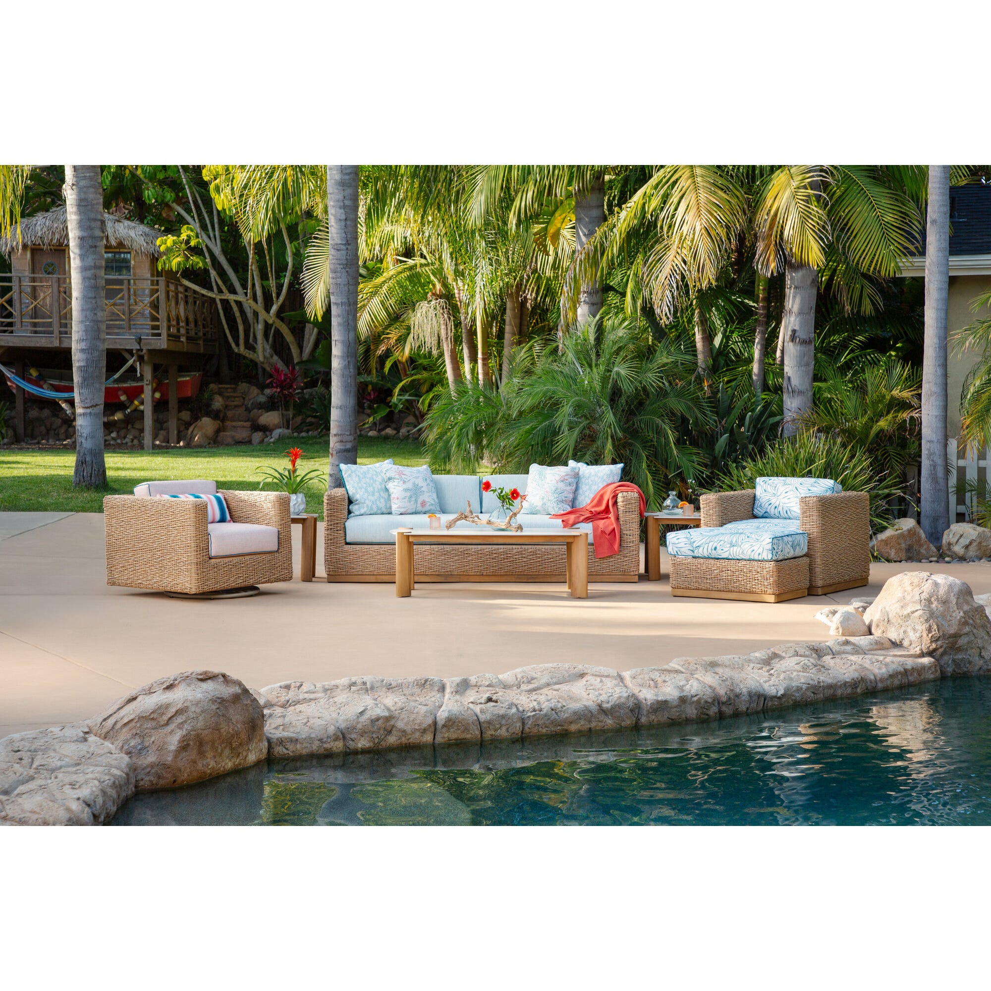 Somerset Swivel Glider Club Chair in Poros Dune (D) - Image 5