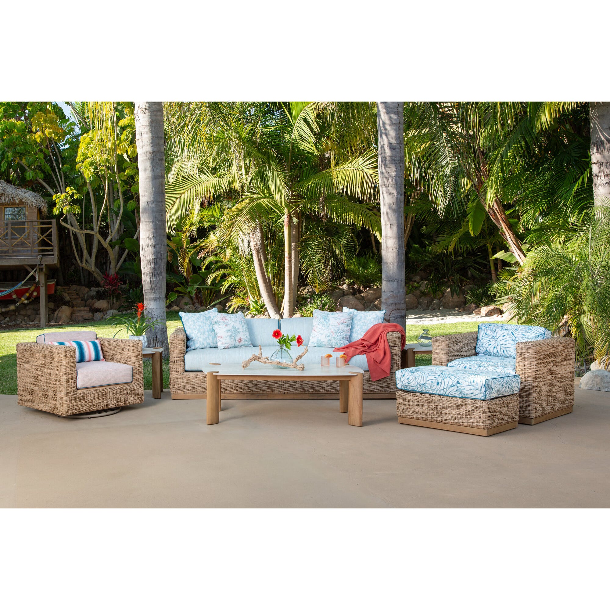 Somerset Swivel Glider Club Chair in Poros Dune (D) - Image 6
