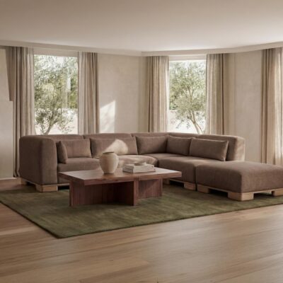 Alternative view of June Ottoman Dark Brown